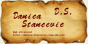 Danica Stančević vizit kartica